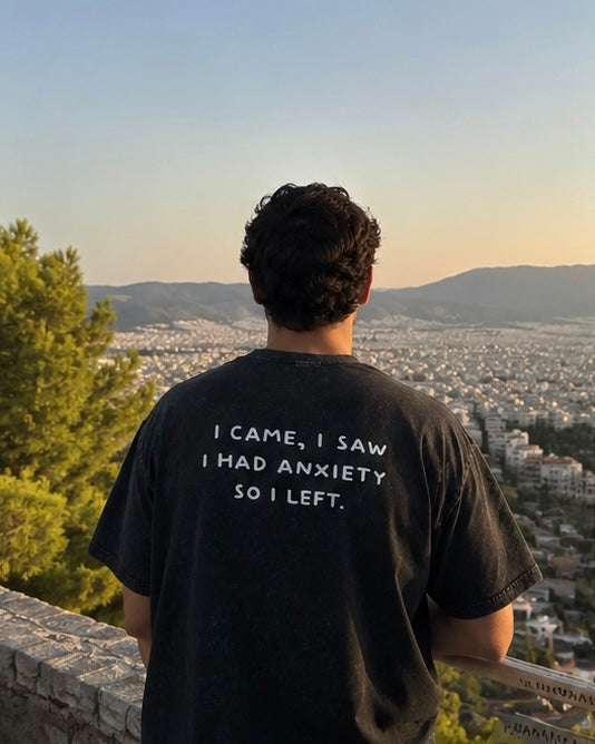 Black Stone Washed T-Shirt | Anxiety