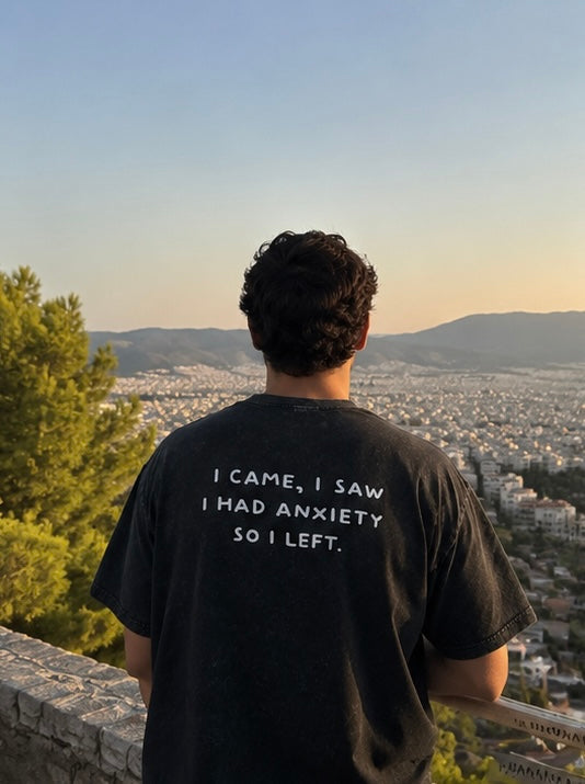 Black Stone Washed T-Shirt | Anxiety