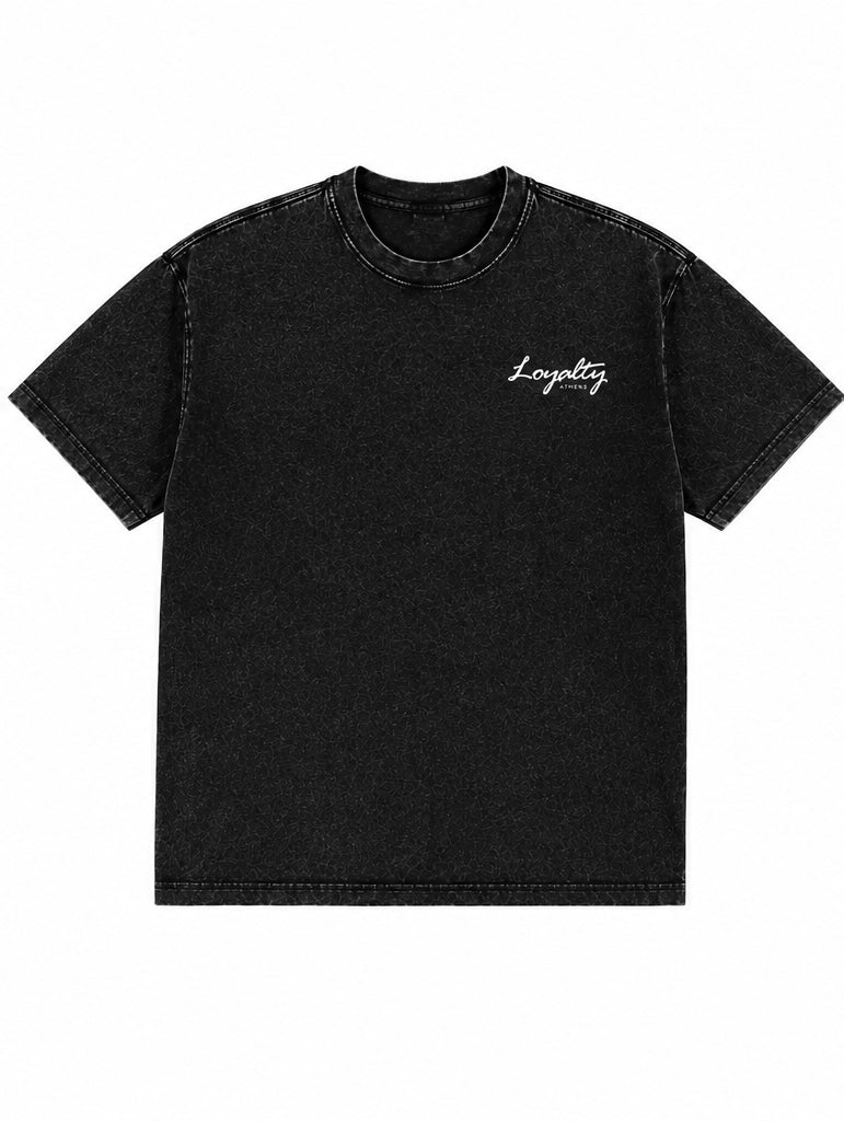 Black Stone Washed T-Shirt | Anxiety