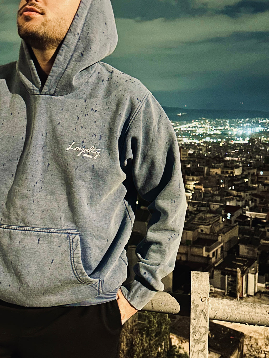 Denim Hoodie – Aristotle Quote