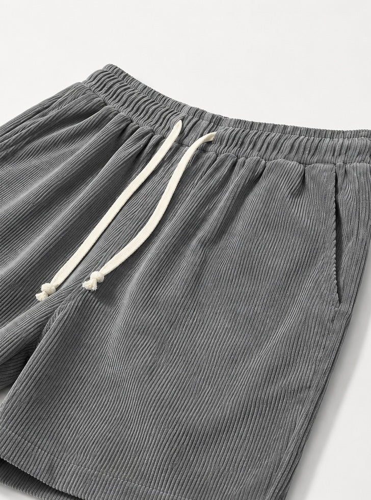 Corduroy Shorts - Grey