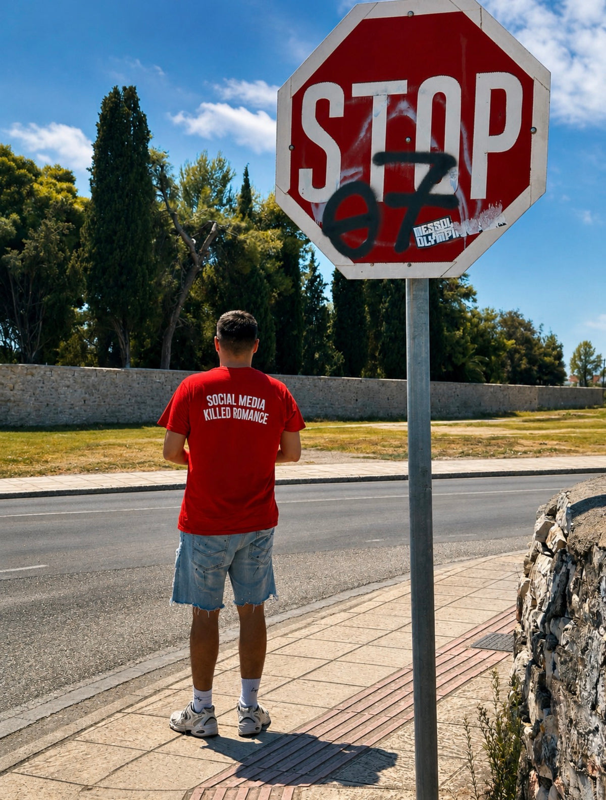 Red T-Shirt | Social Media Killed Romance