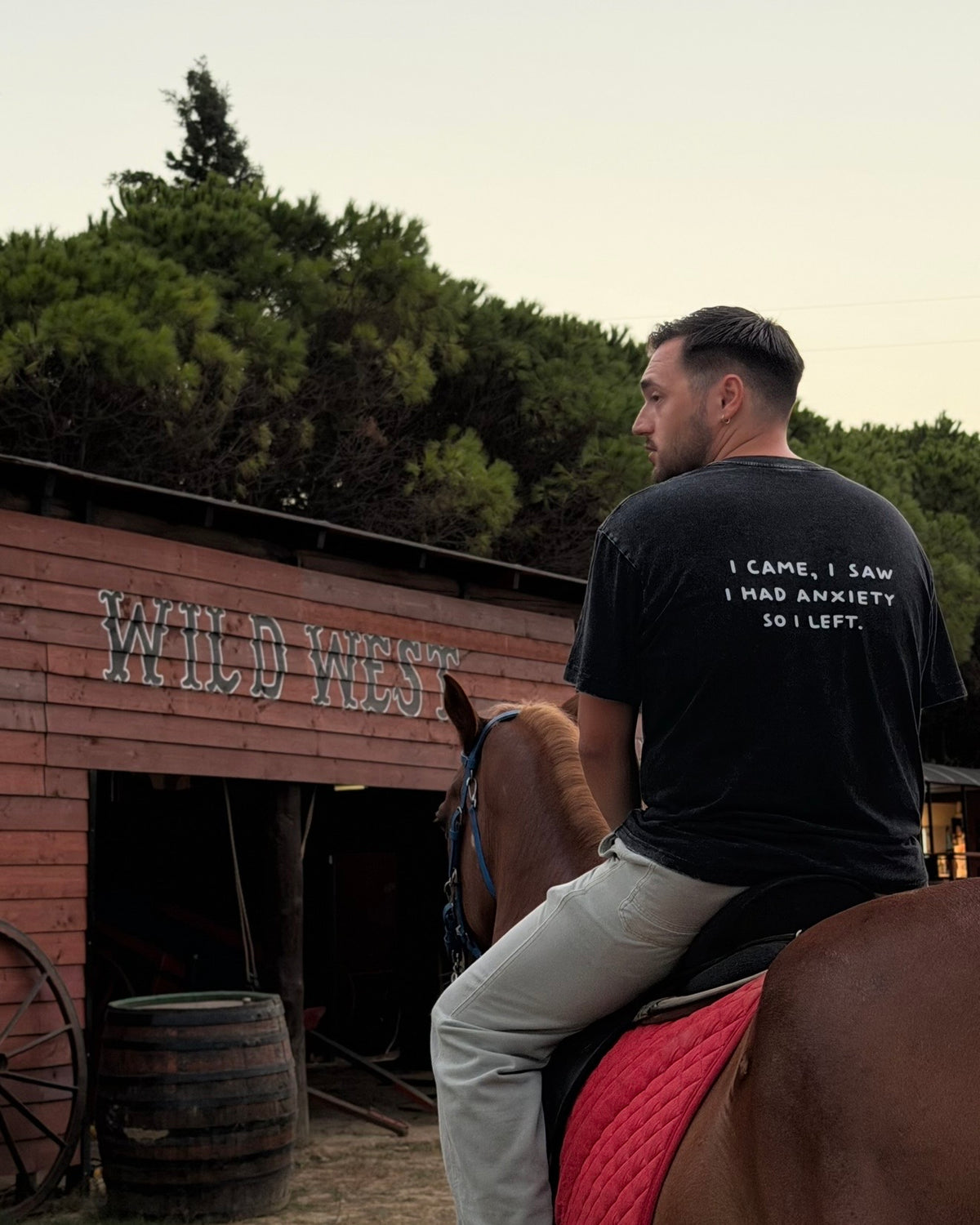 Black Stone Washed T-Shirt | Anxiety