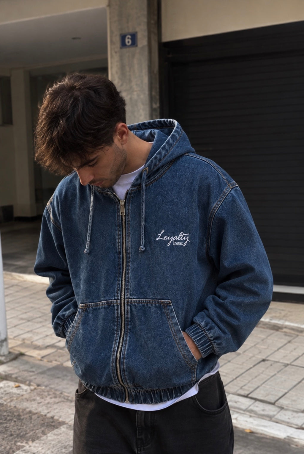 Denim Hooded Jacket – Blue | Loyalty Athens