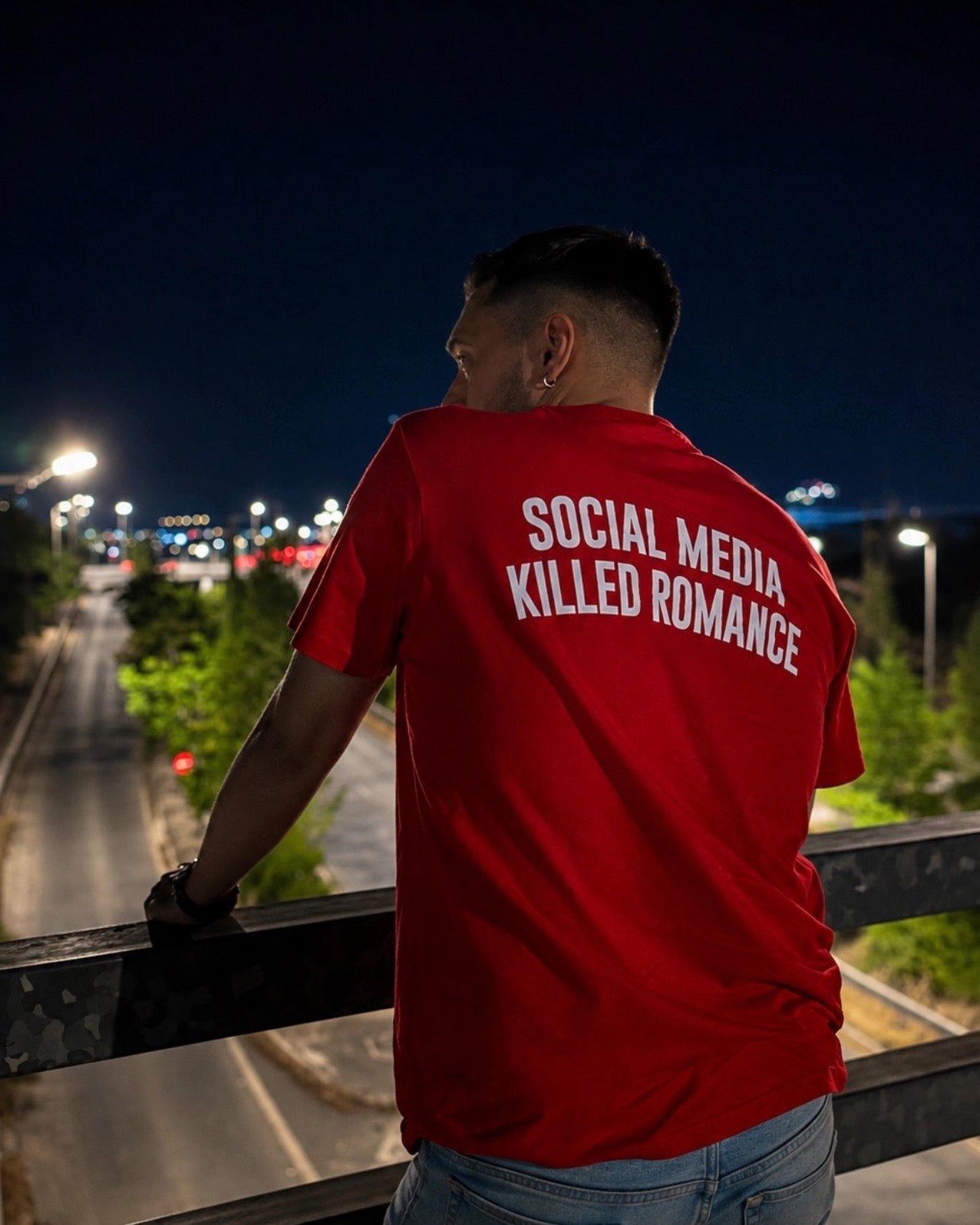 Red T-Shirt | Social Media Killed Romance