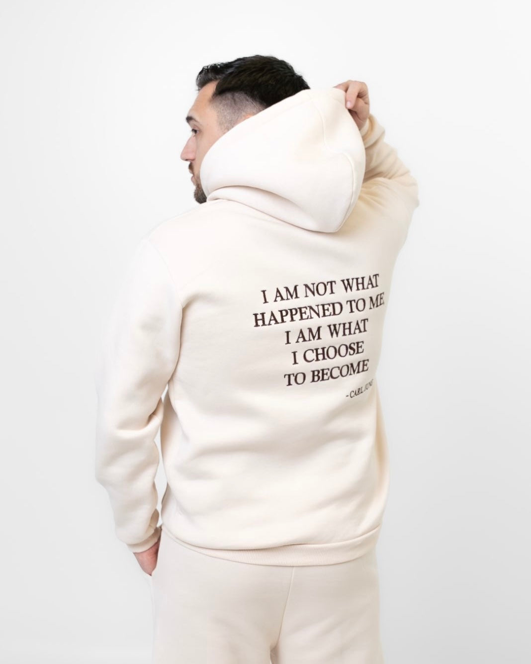 Cream Hoodie - Carl Jung Quote