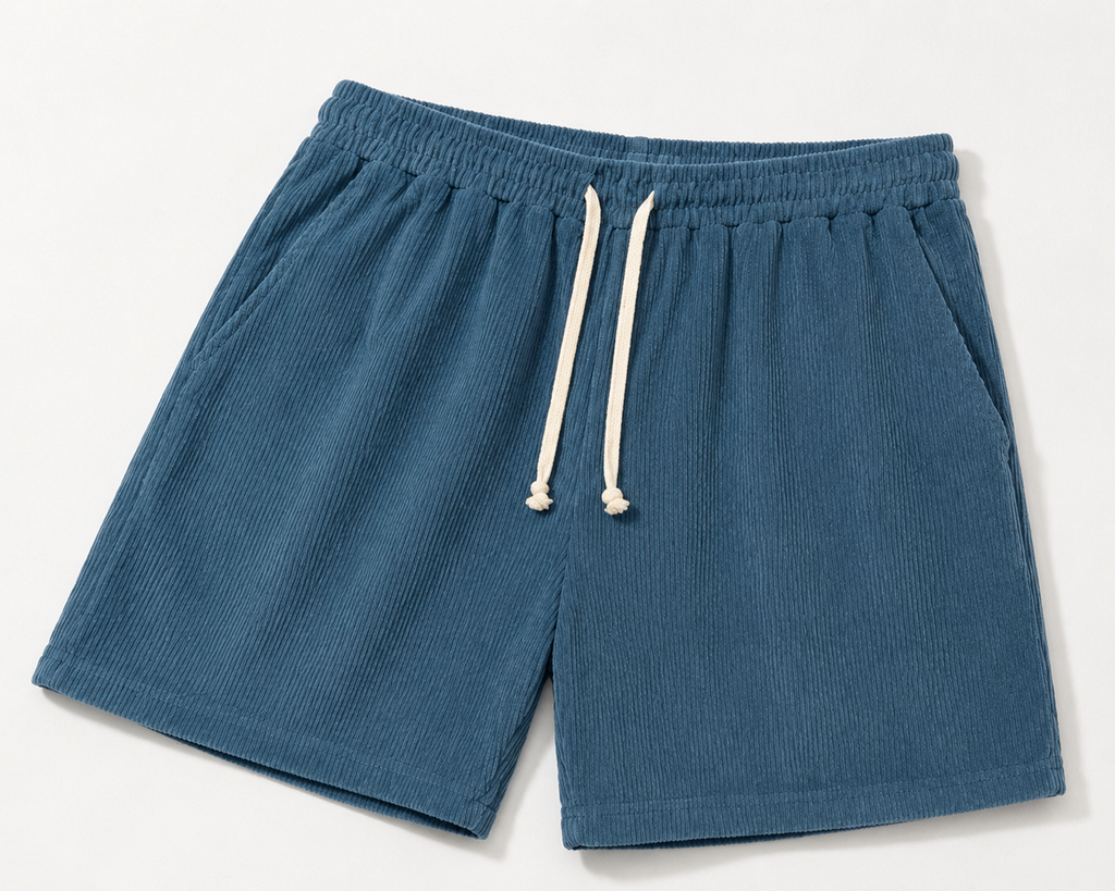 Corduroy Shorts - Blue