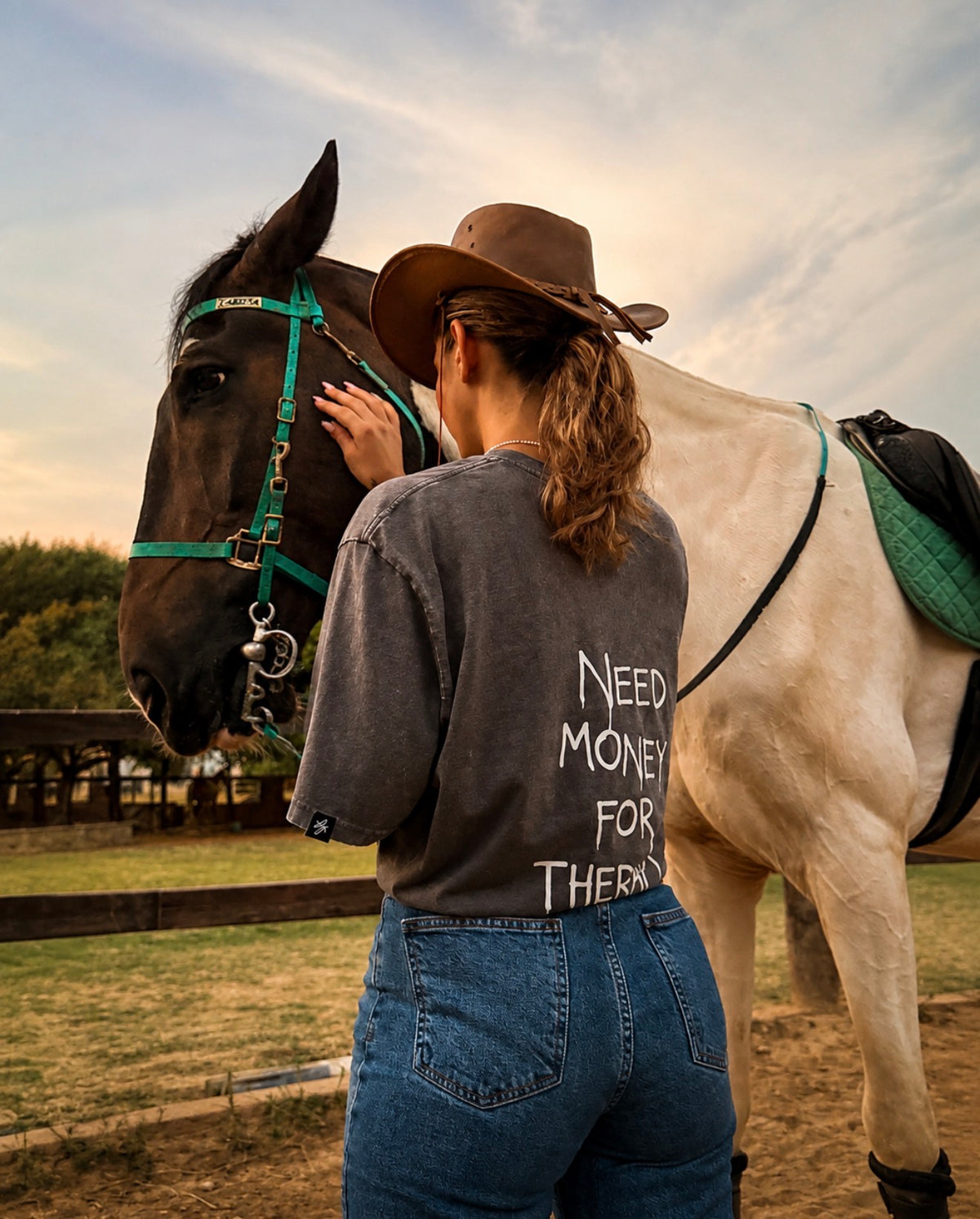 Grey Stone Washed T-Shirt | Need Money For Therapy