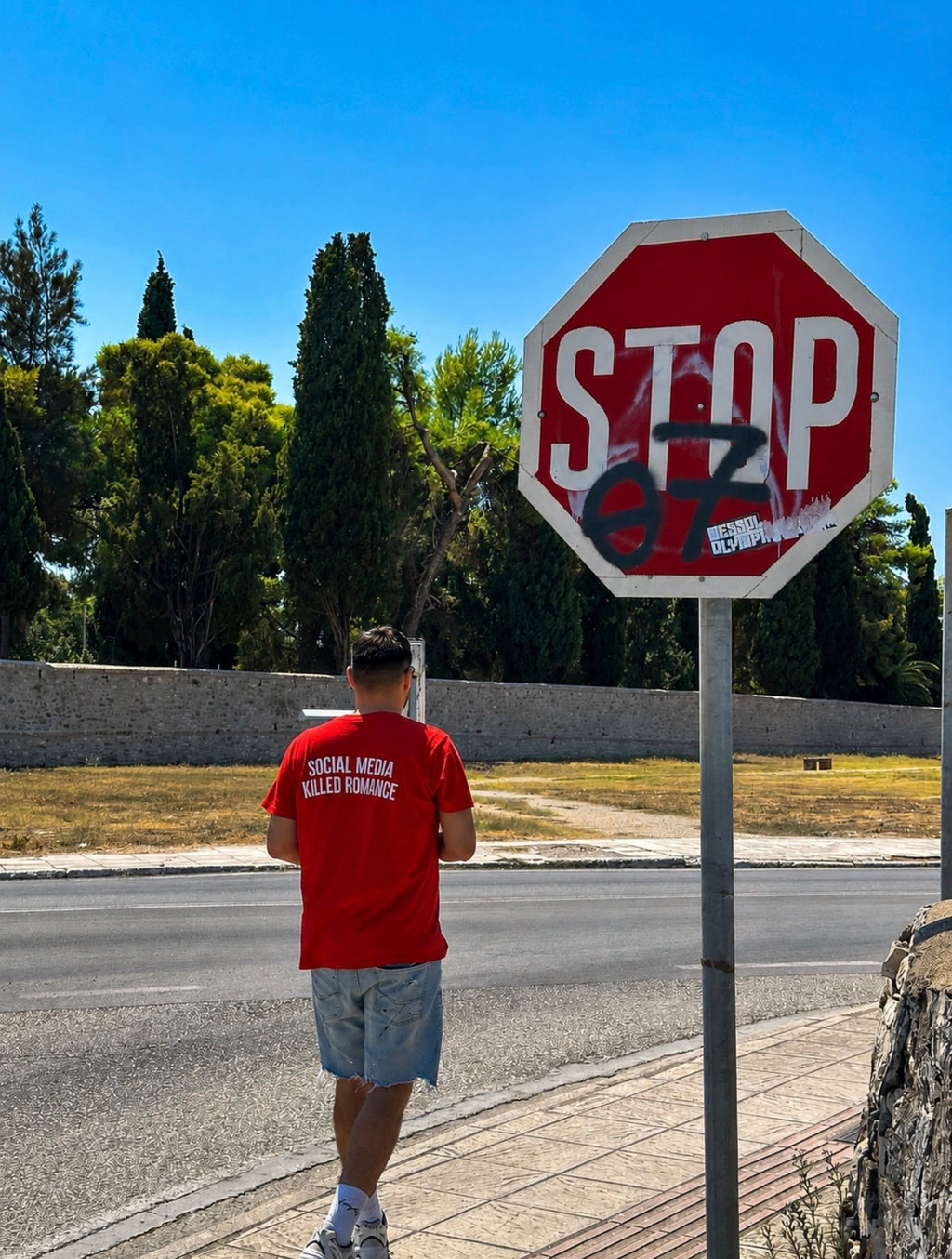 Red T-Shirt | Social Media Killed Romance