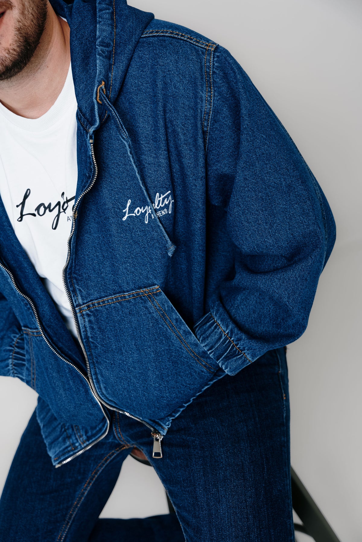 Denim Hooded Jacket – Blue | Loyalty Athens