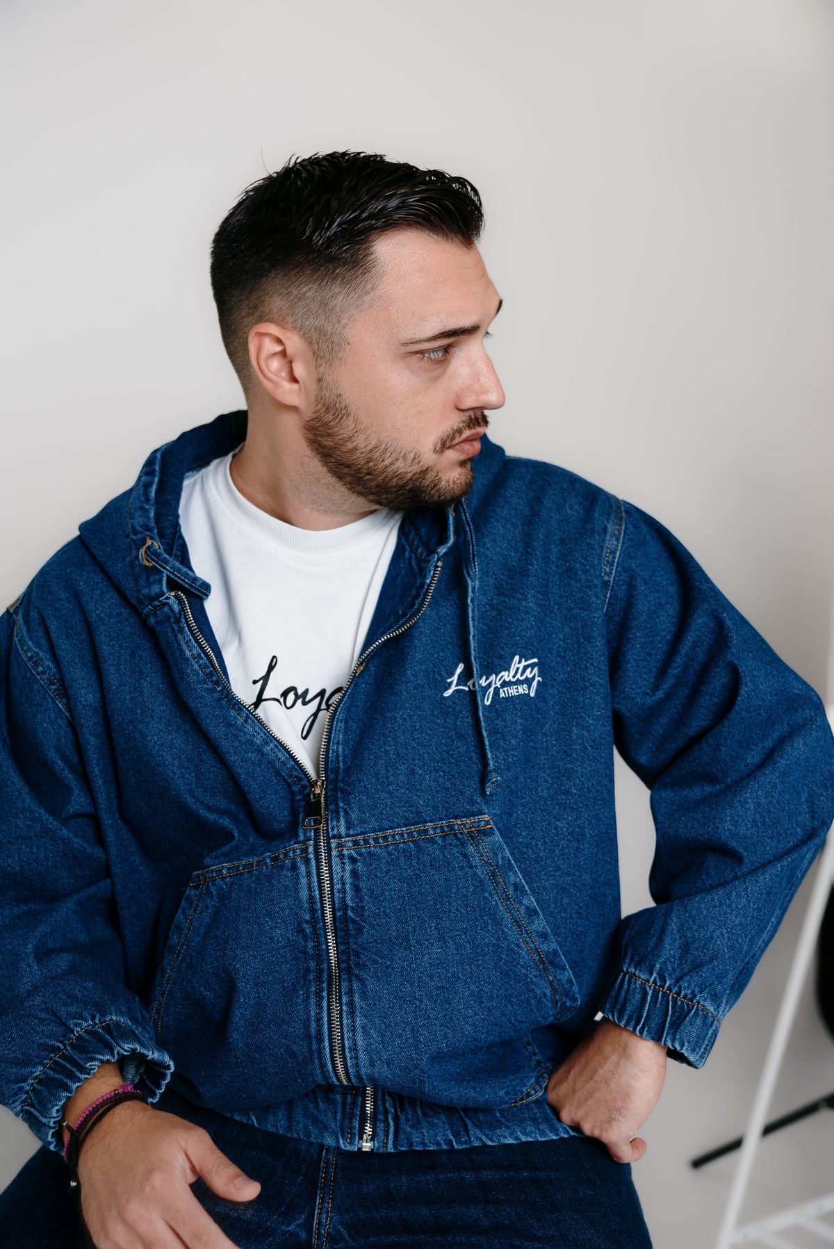 Denim Hooded Jacket – Blue | Loyalty Athens