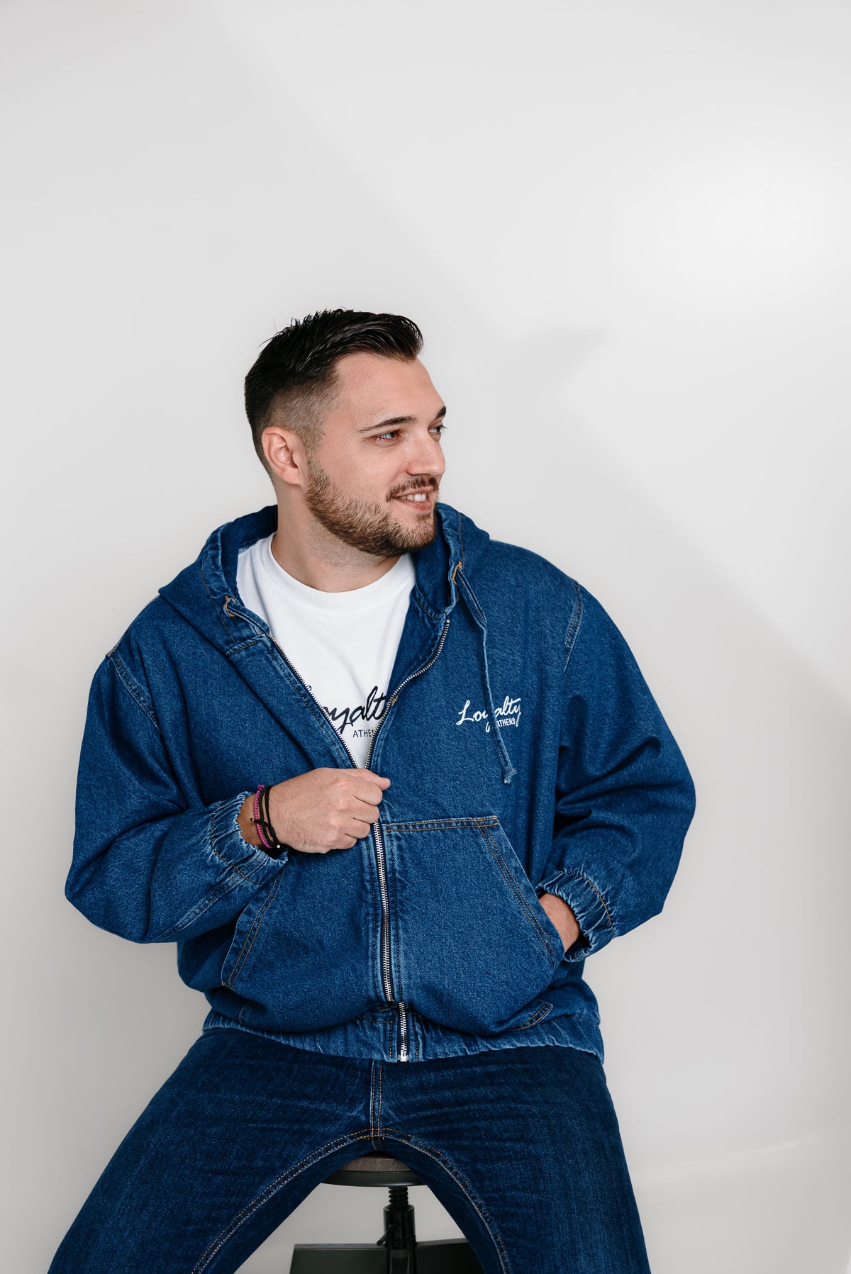 Denim Hooded Jacket – Blue | Loyalty Athens