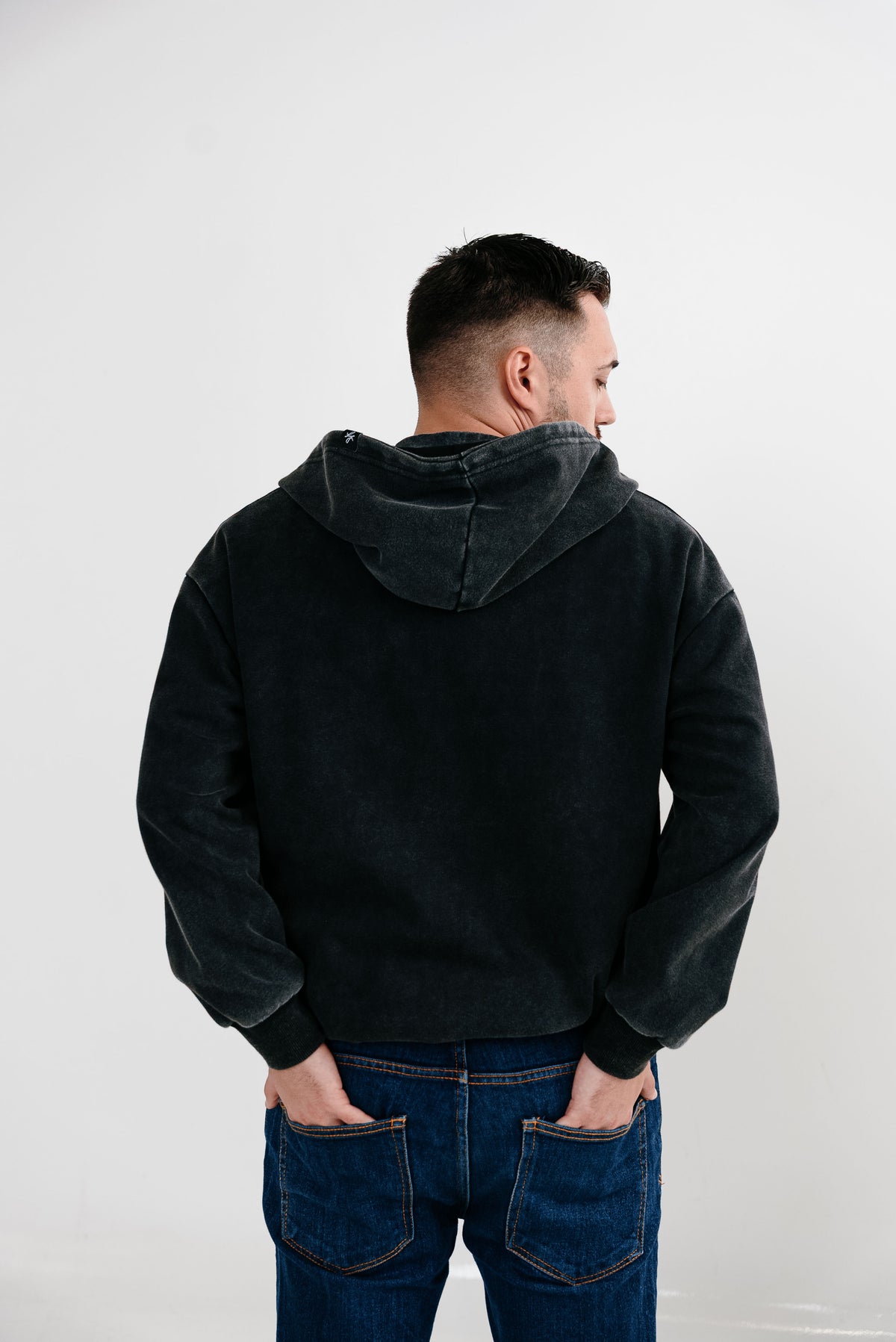Washed Zip Hoodie – Black | Loyalty Athens