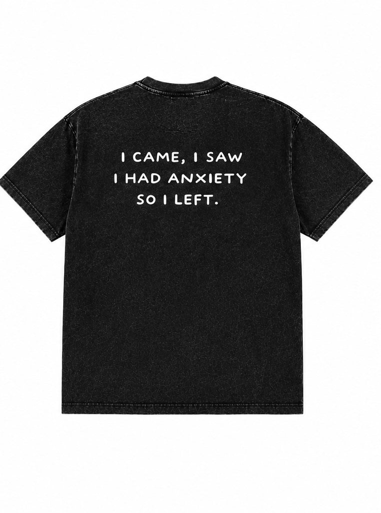 Black Stone Washed T-Shirt | Anxiety