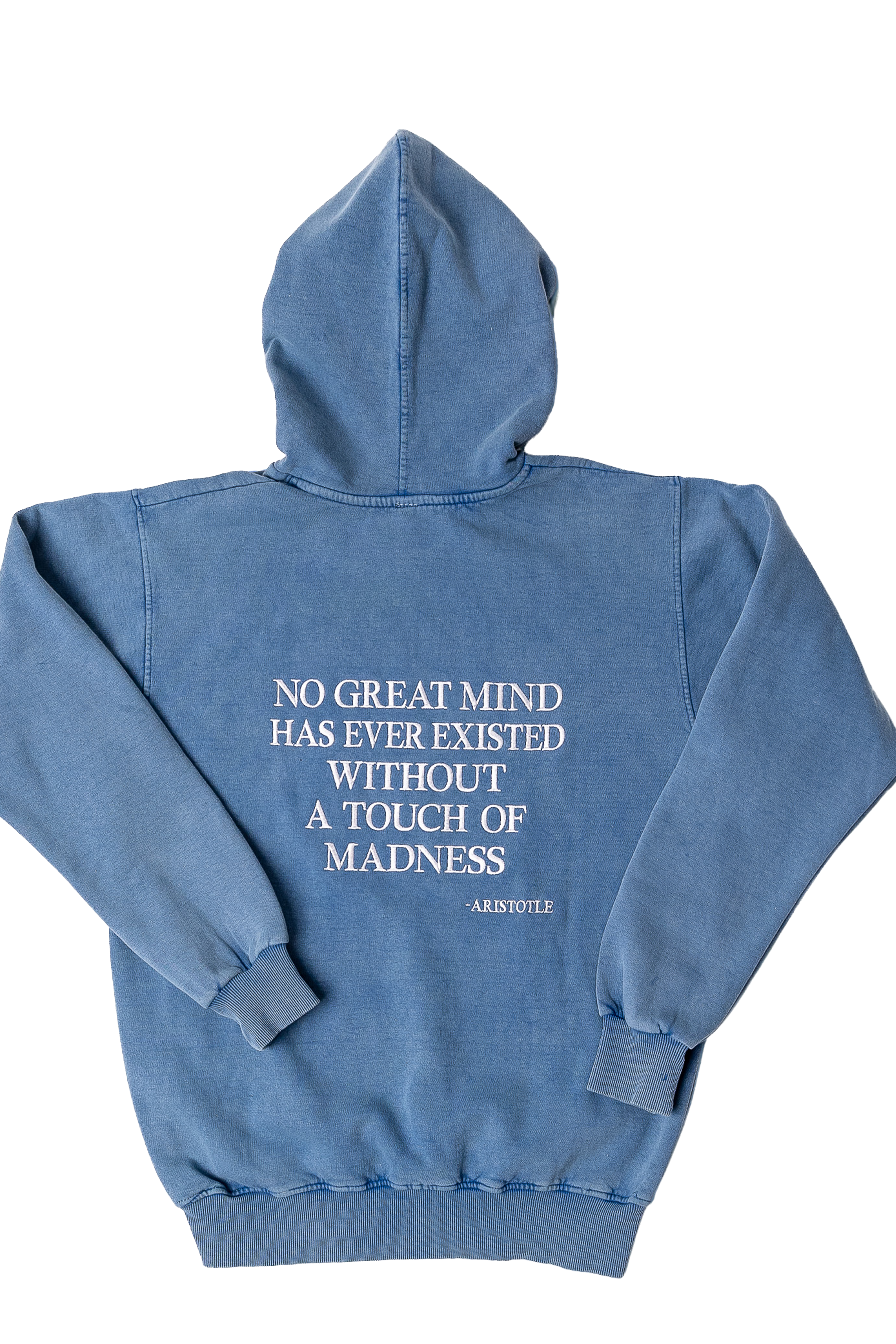 Denim Hoodie – Aristotle Quote