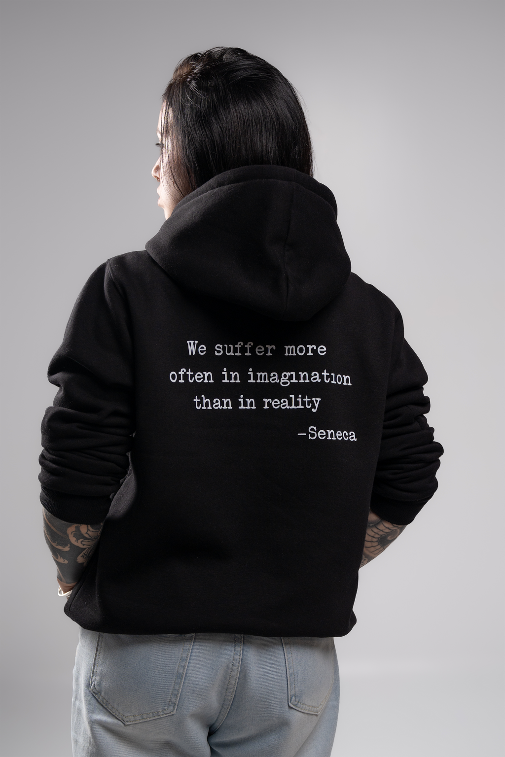 Black Hoodie – Seneca Quote