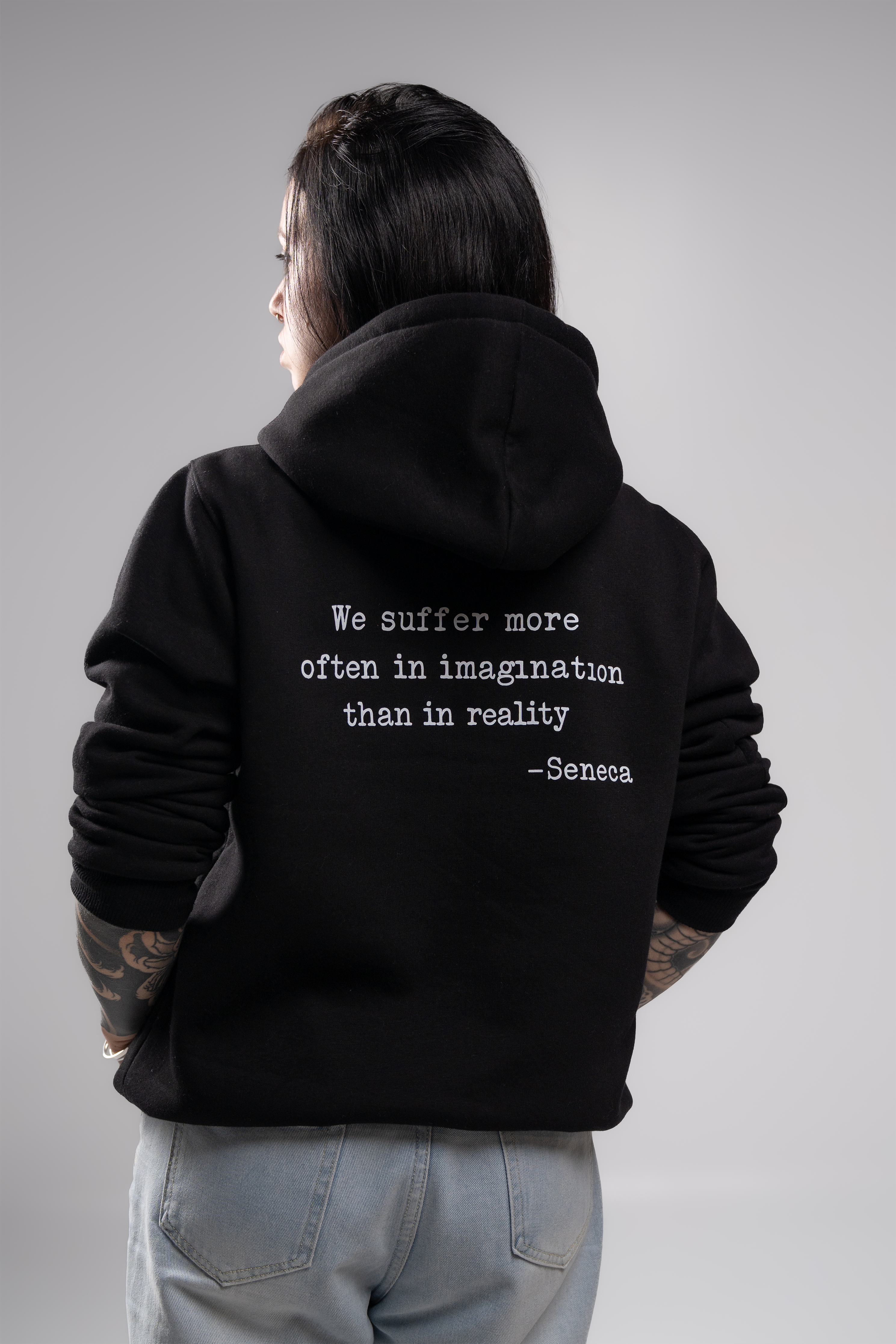Black Hoodie – Seneca Quote
