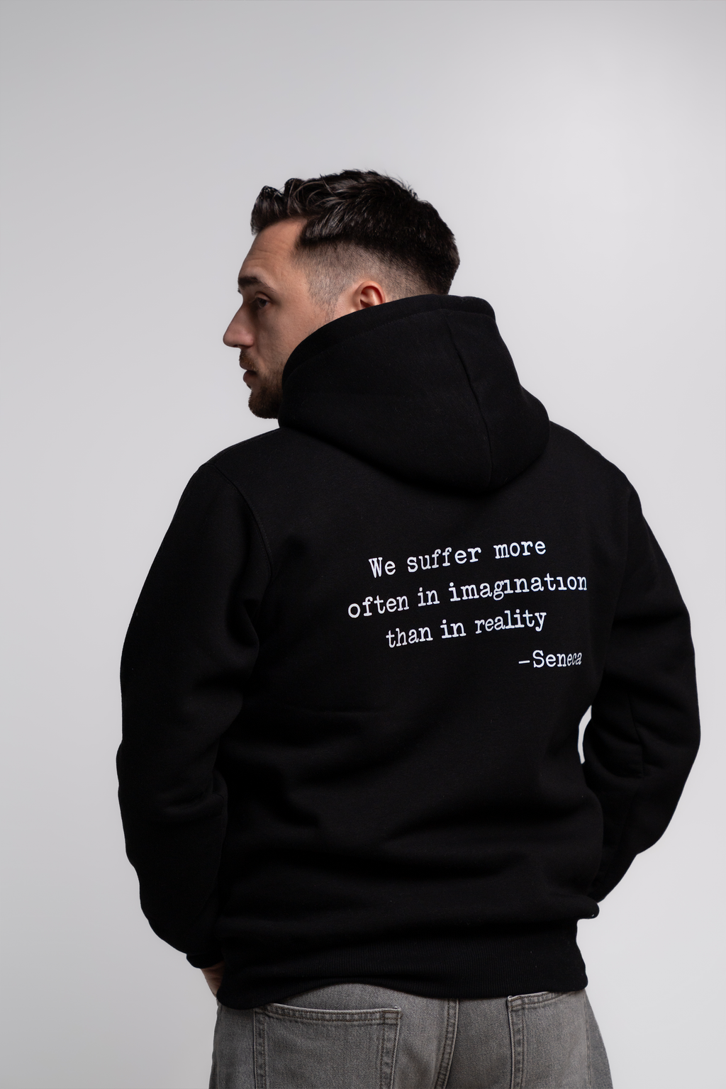 Black Hoodie – Seneca Quote