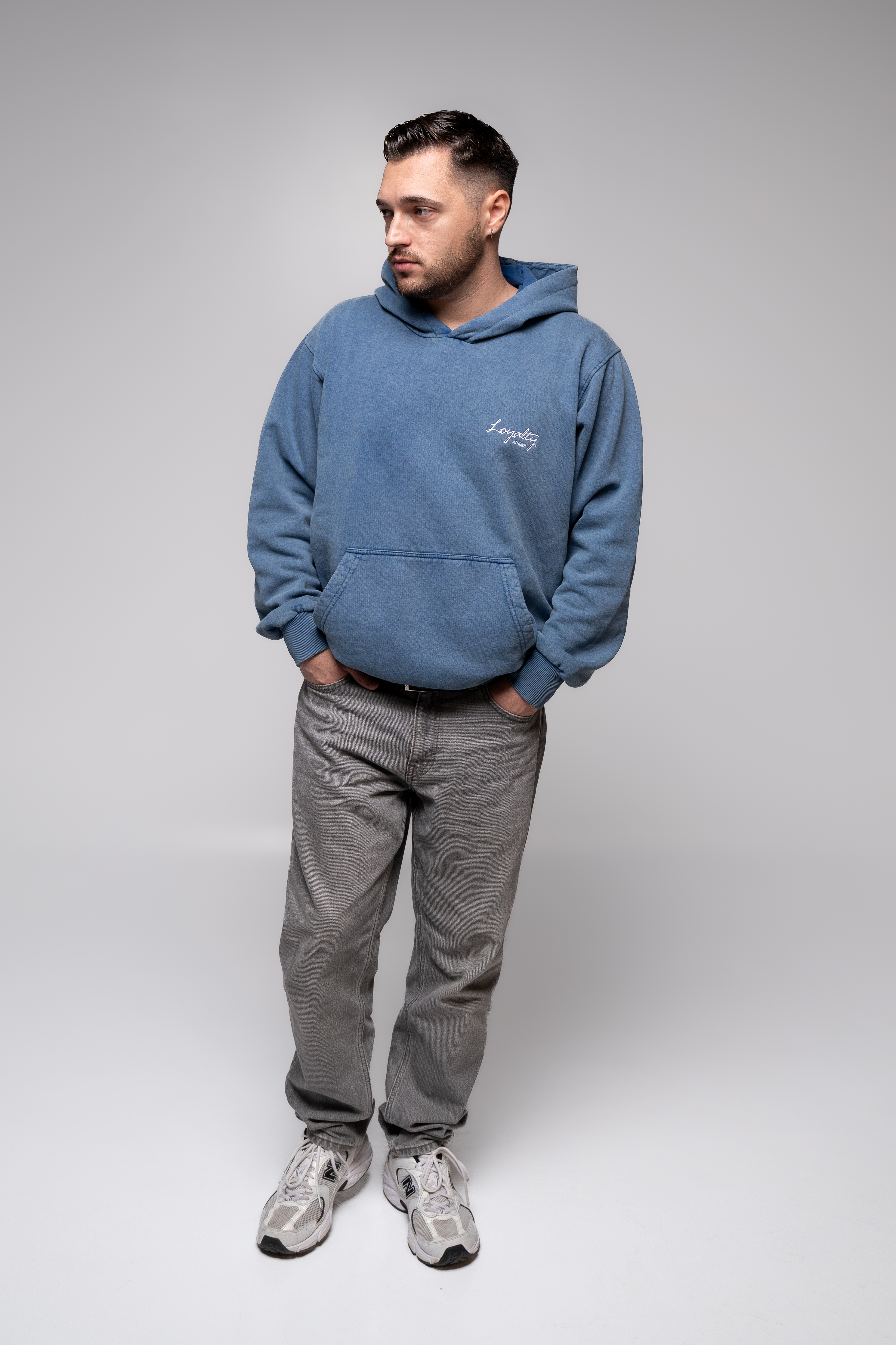 Denim Hoodie – Aristotle Quote