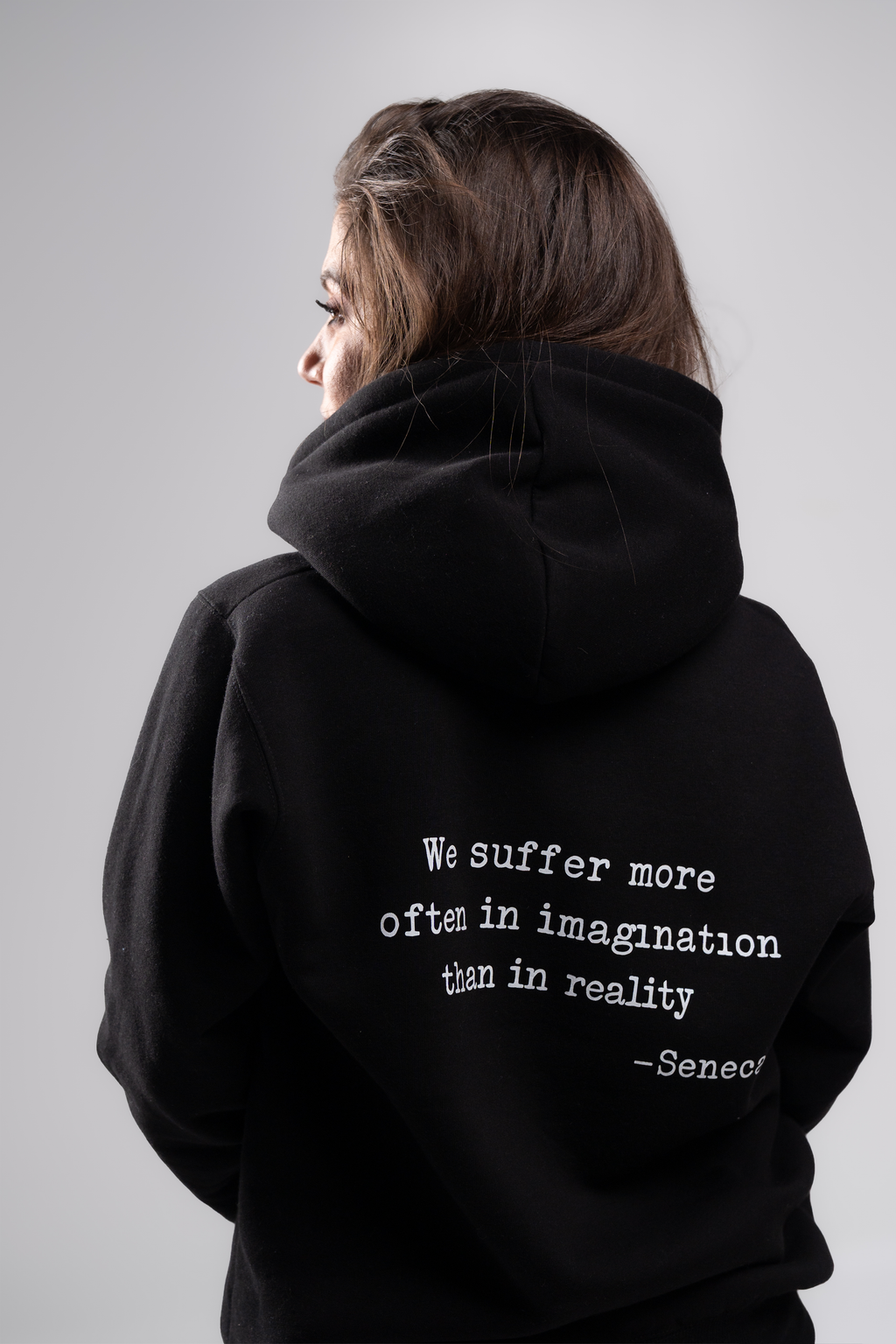 Black Hoodie – Seneca Quote