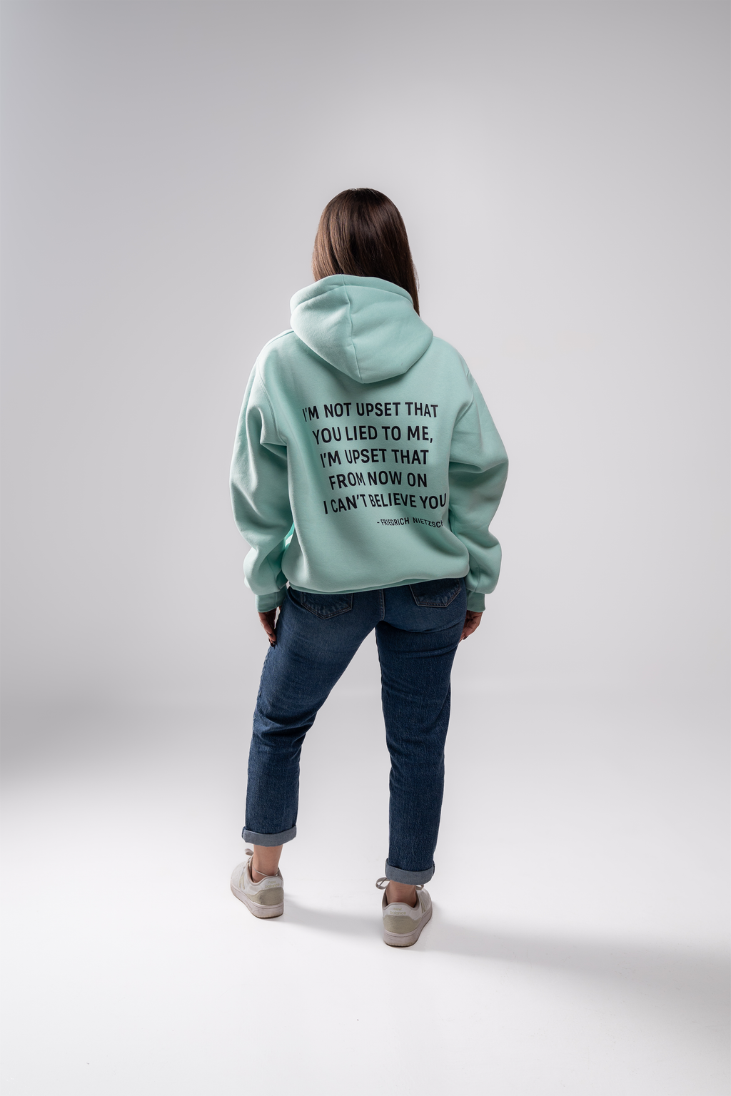 Mint Green Hoodie – Nietzsche Quote