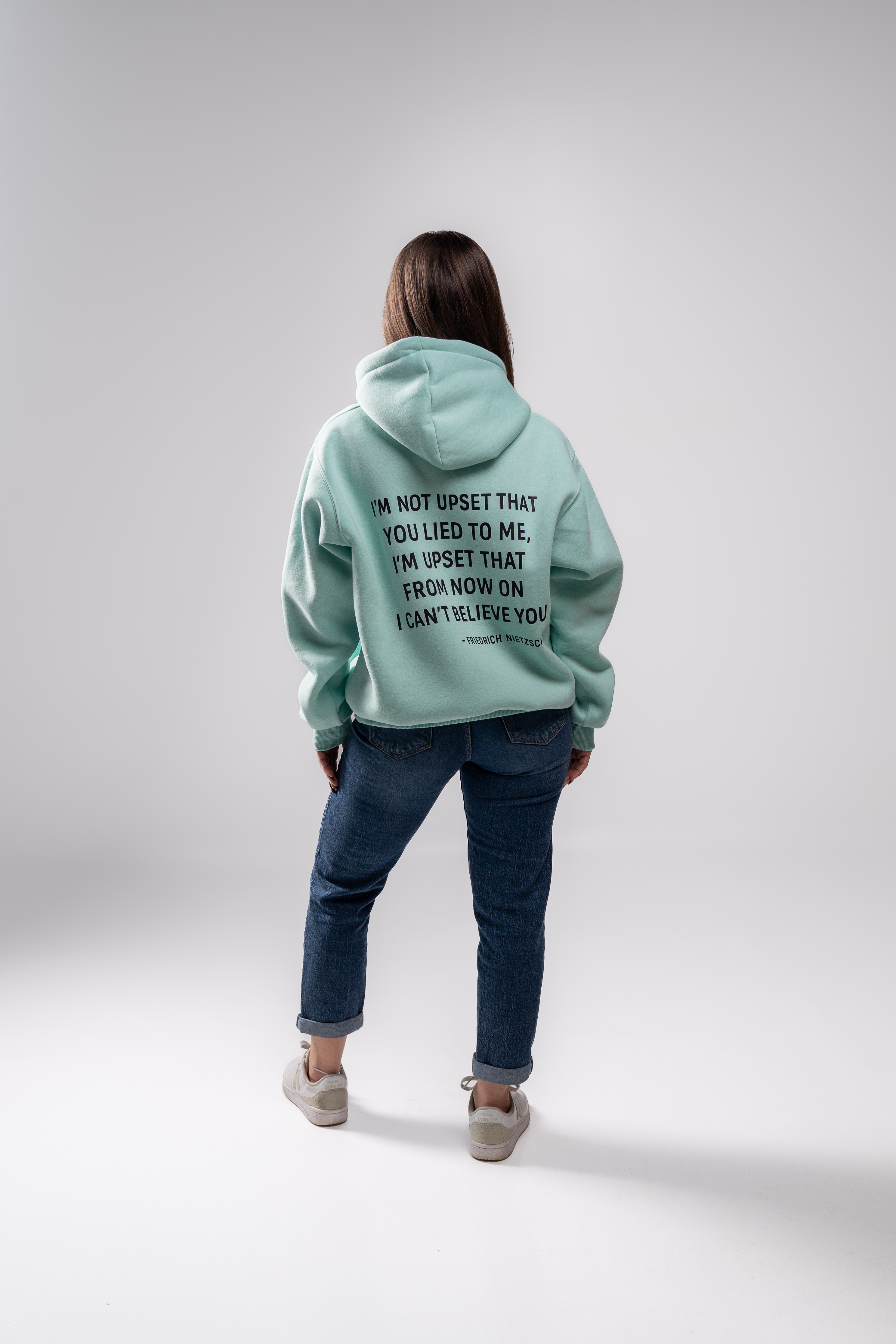 Mint Green Hoodie – Nietzsche Quote